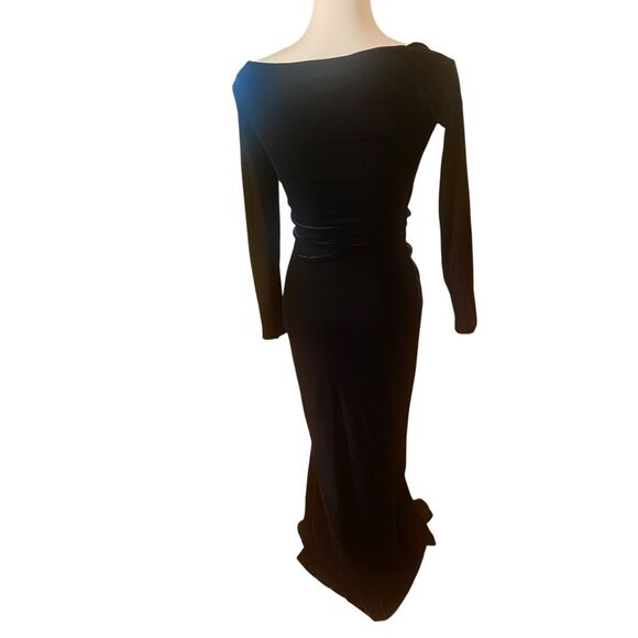 Chiara Boni La Petite Robe Velvet Silveria Gown in Black Size 4 MSRP: $1,090 - Picture 6 of 9